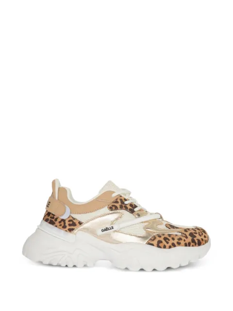 Gaelle leopard-panel sneakers