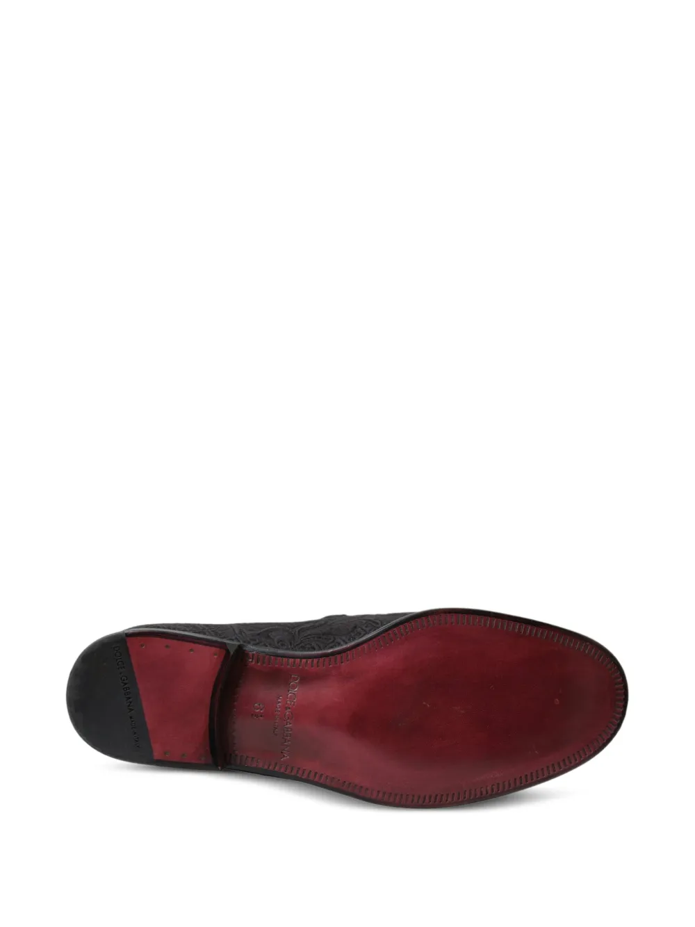 Dolce & Gabbana Loafers met brokaat en ronde neus Zwart