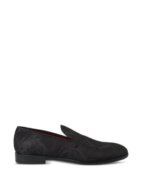 Dolce & Gabbana brocade-effect almond-toe loafers