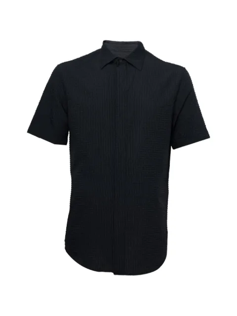Emporio Armani Icon seersucker short-sleeve shirt