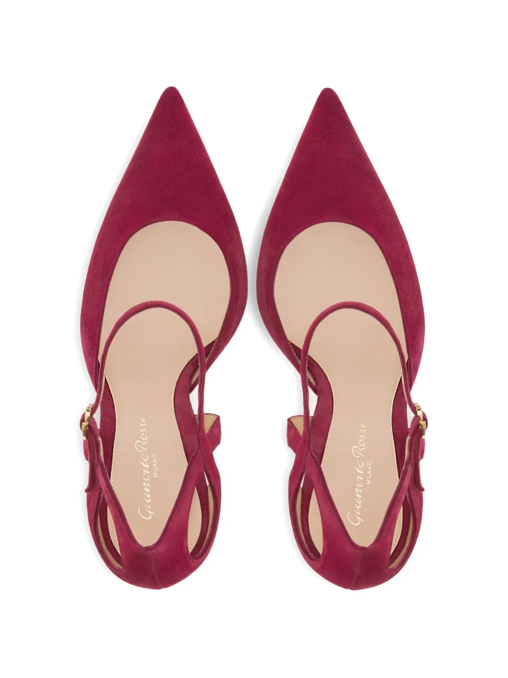 Gianvito Rossi Charlotte suede pumps Rood