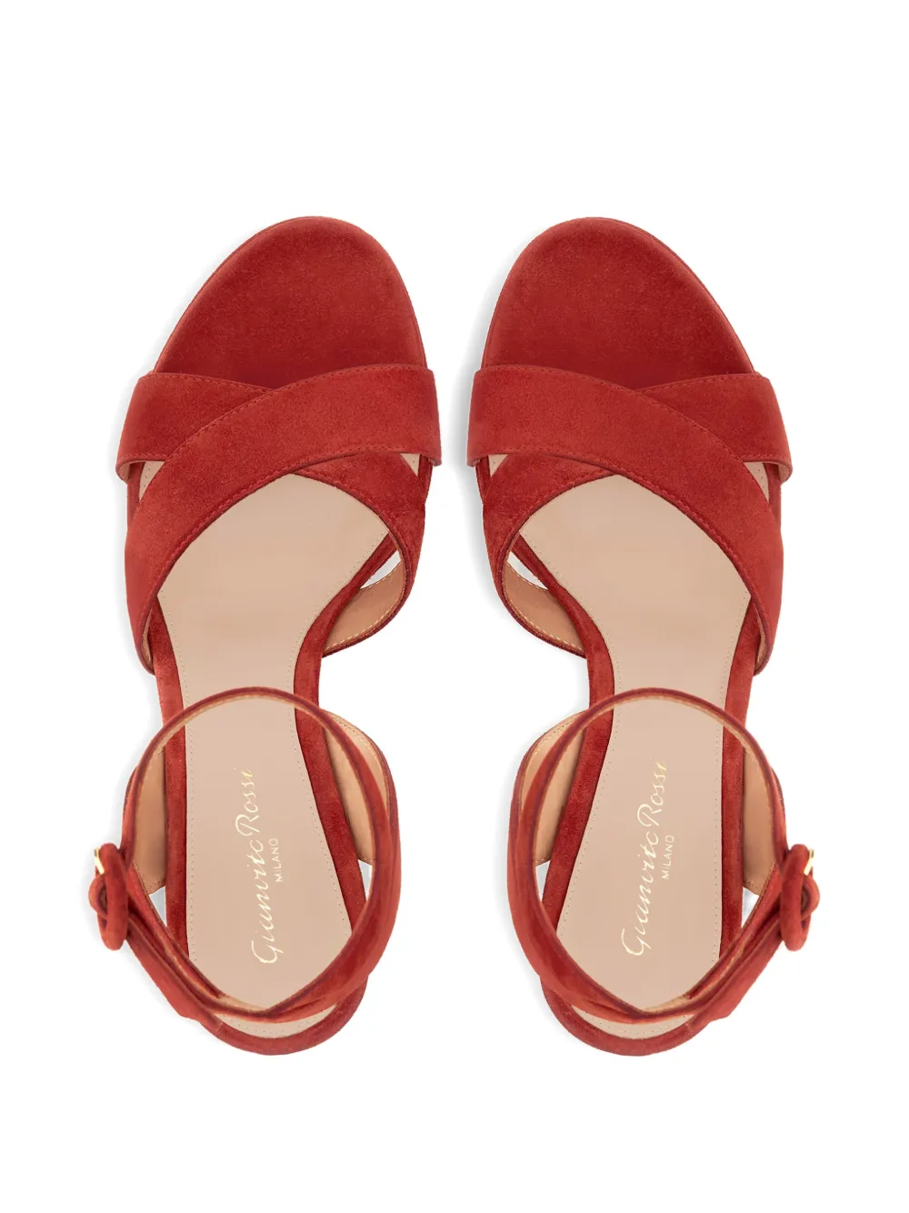 Gianvito Rossi Sabrina crossover-strap sandals Rood