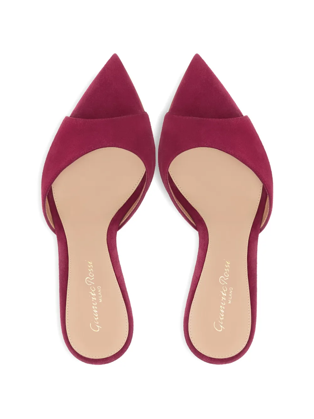 Gianvito Rossi Elle suede sandals Rood