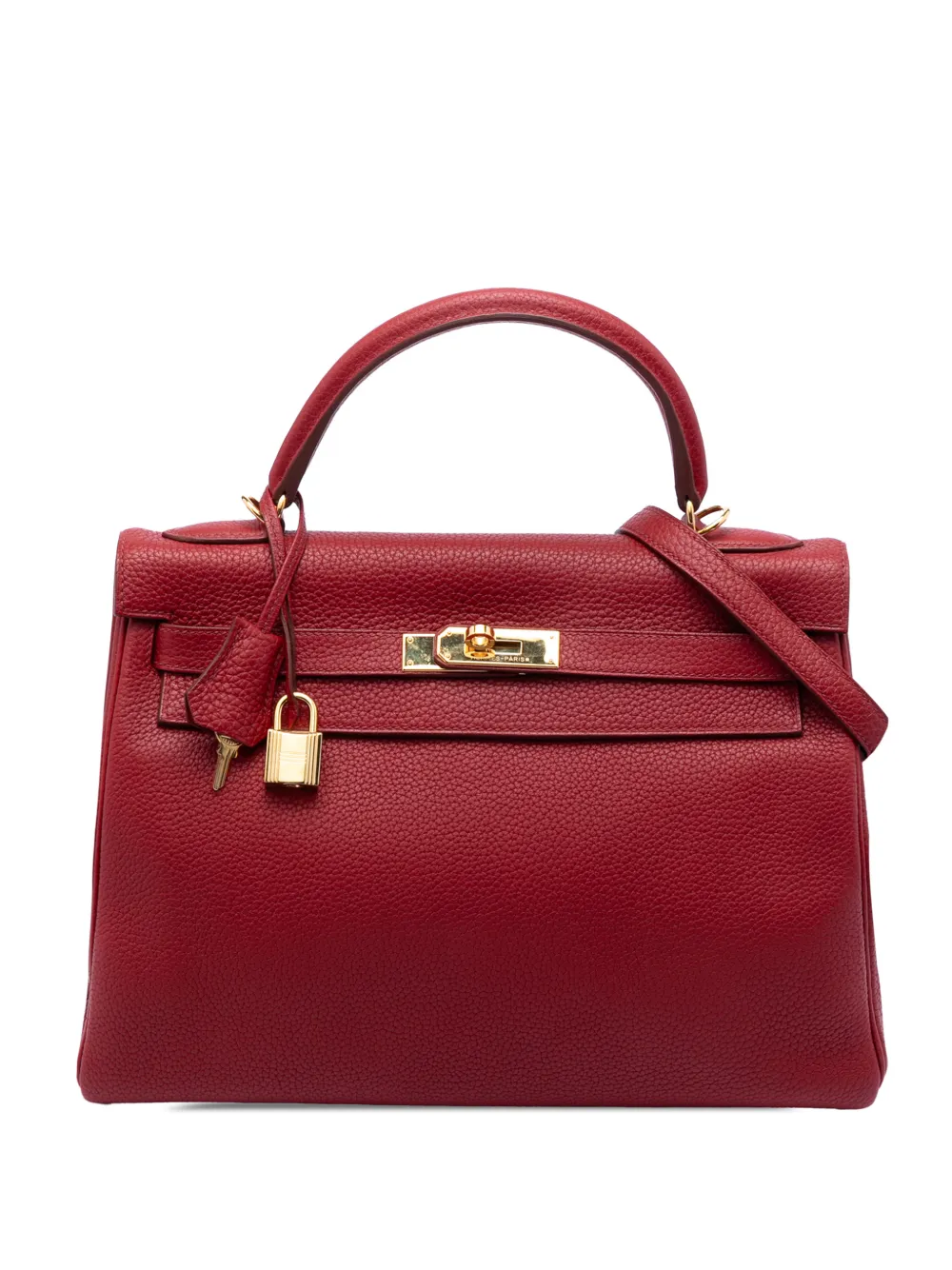 Hermès Pre-Owned 2014 Clemence Kelly II Retourne 32 satchel - Rosso