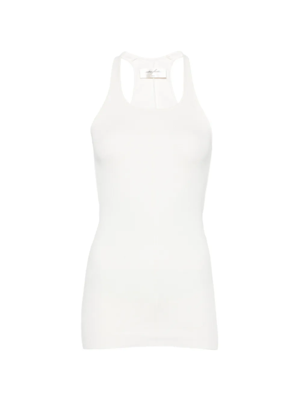 Matières Fécales ribbed tank top - Bianco