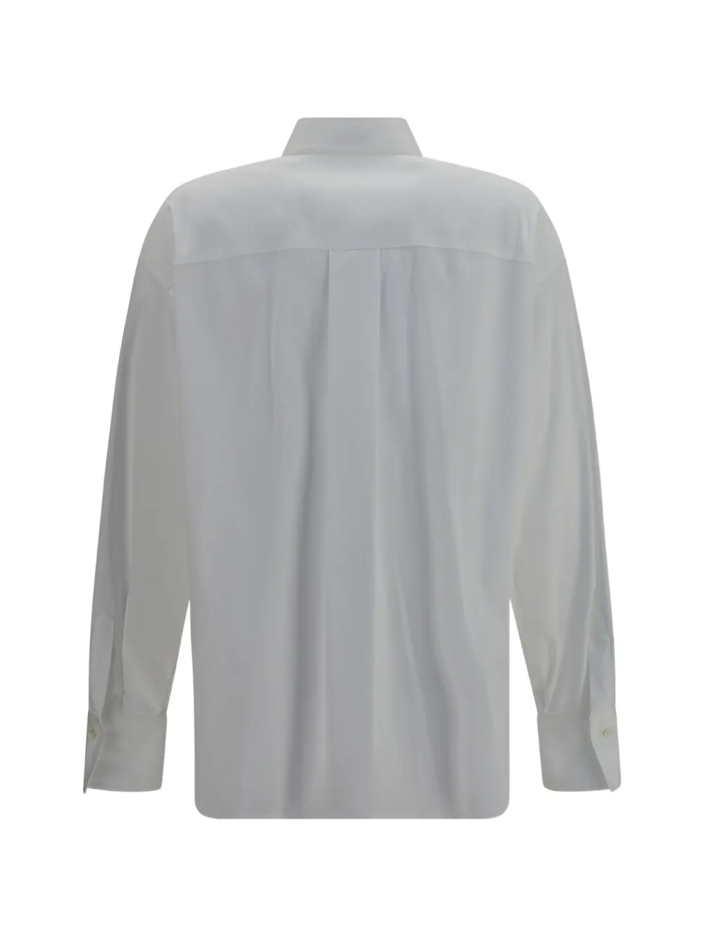Brunello Cucinelli Blouse met gedrapeerd vlak verfraaid met monili kralen Wit