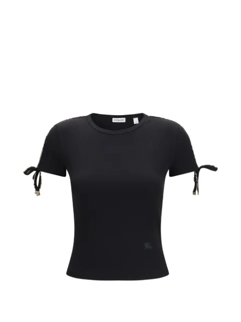 Burberry t-shirt en coton à détail en dentelle
