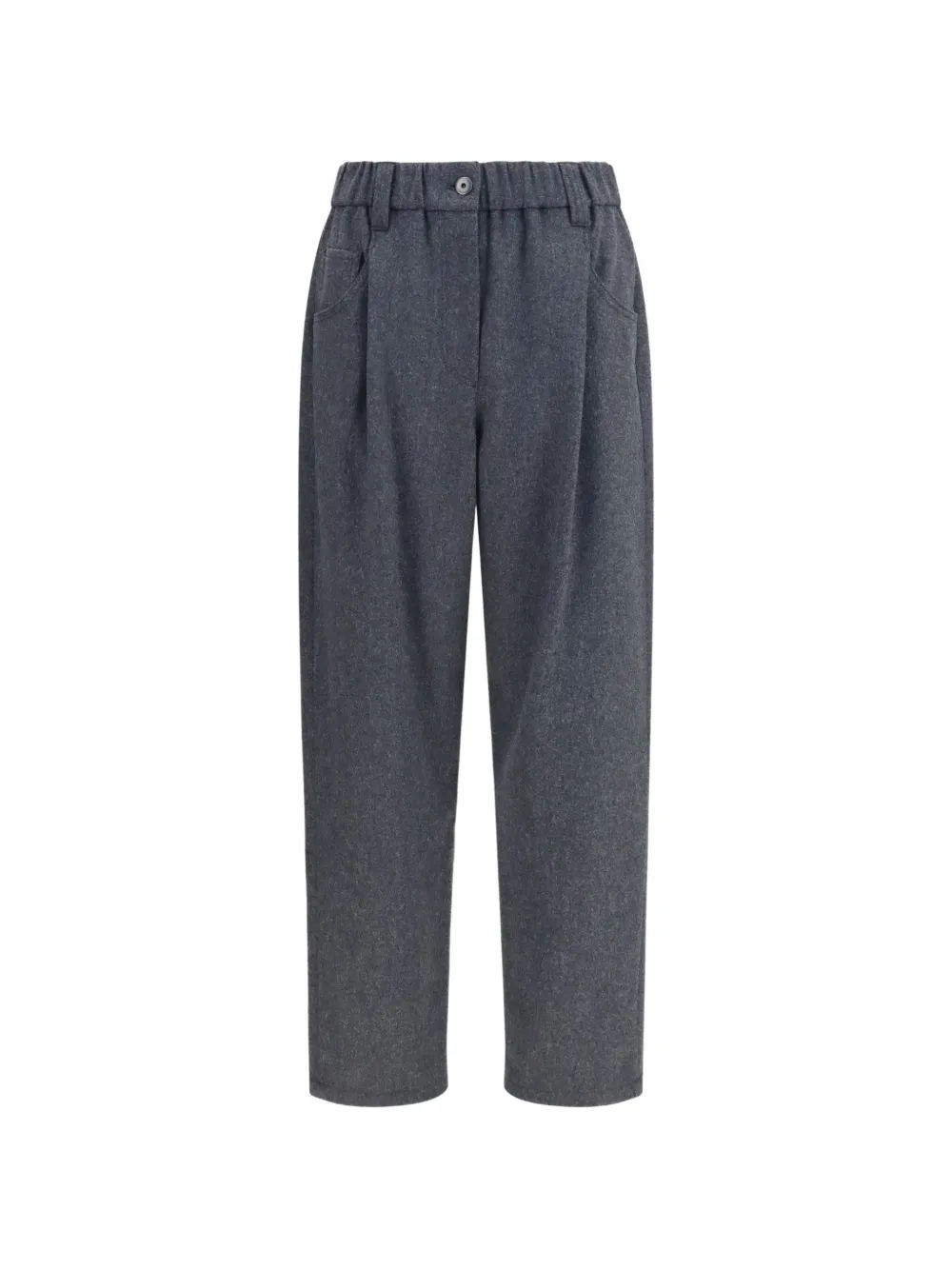 Brunello Cucinelli pleated elasticated-waist trousers - Grau