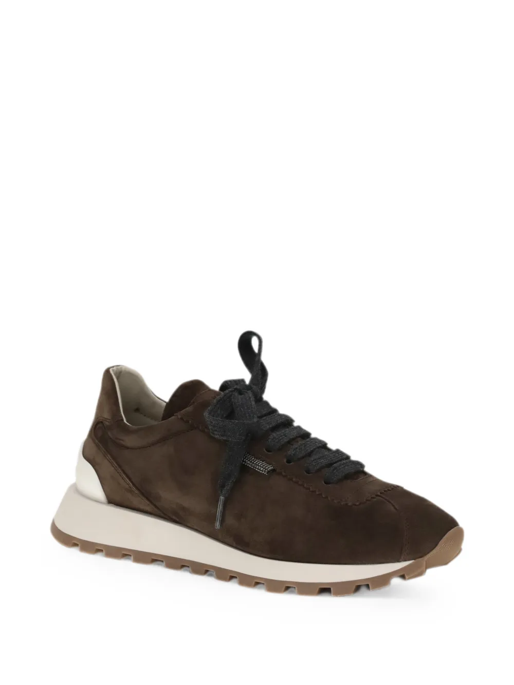 Brunello Cucinelli Runner round-toe lace-up sneakers Bruin
