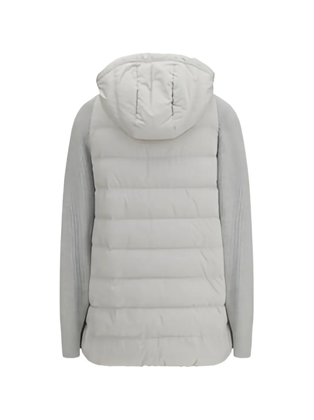 Brunello Cucinelli Donsjack met capuchon Grijs