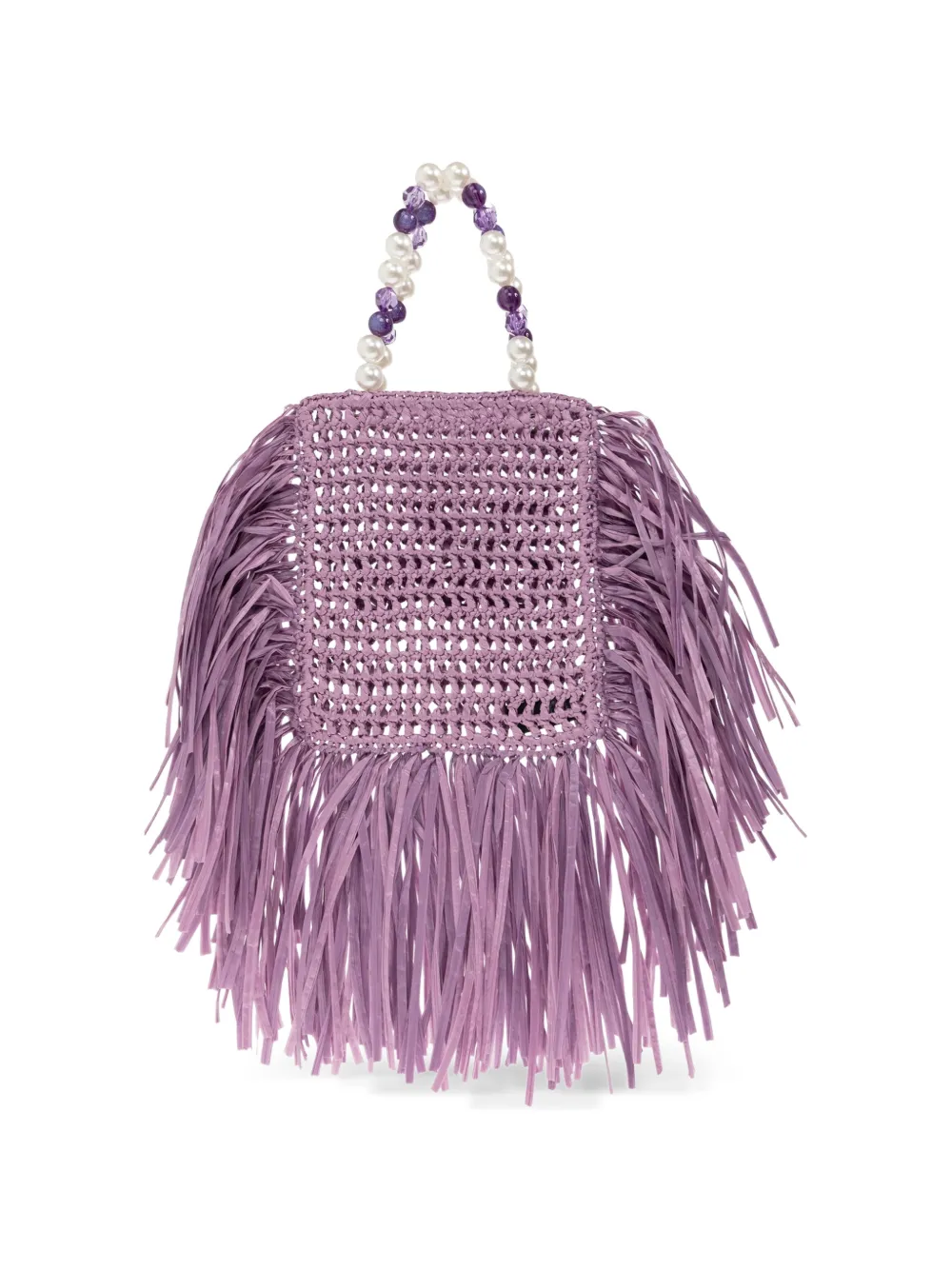 Kurt Geiger London Kleine shopper met franje Paars