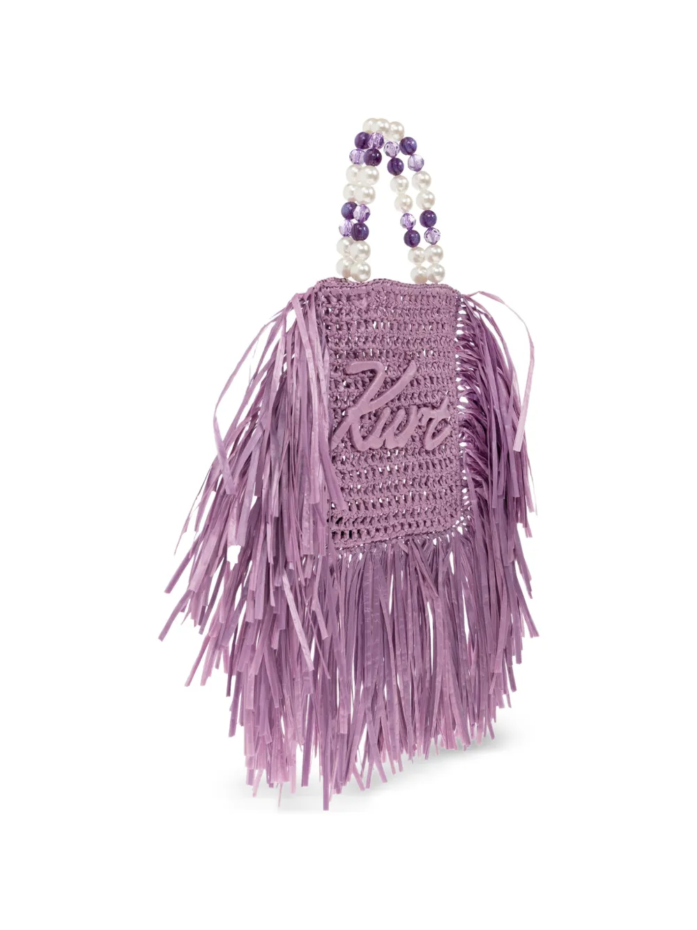Kurt Geiger London Kleine shopper met franje Paars