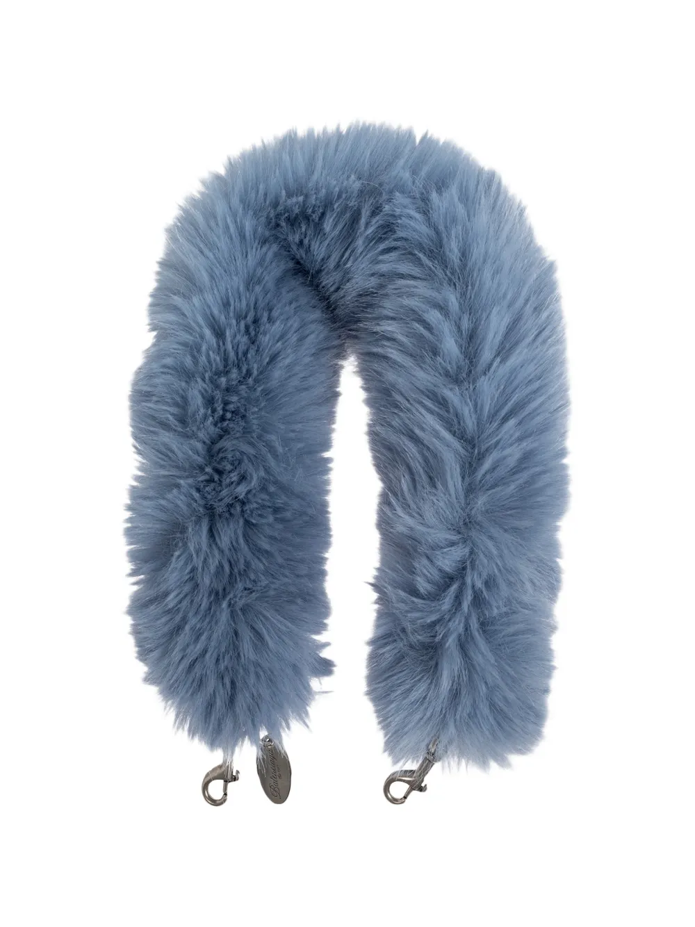 Balenciaga faux-fur bag strap - Blue