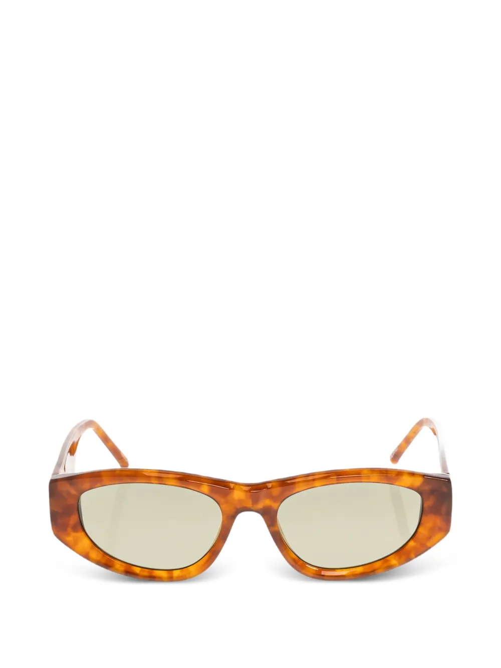 The Attico x Linda Farrow Occhiali da sole Maya con effetto tartarugato - Marrone