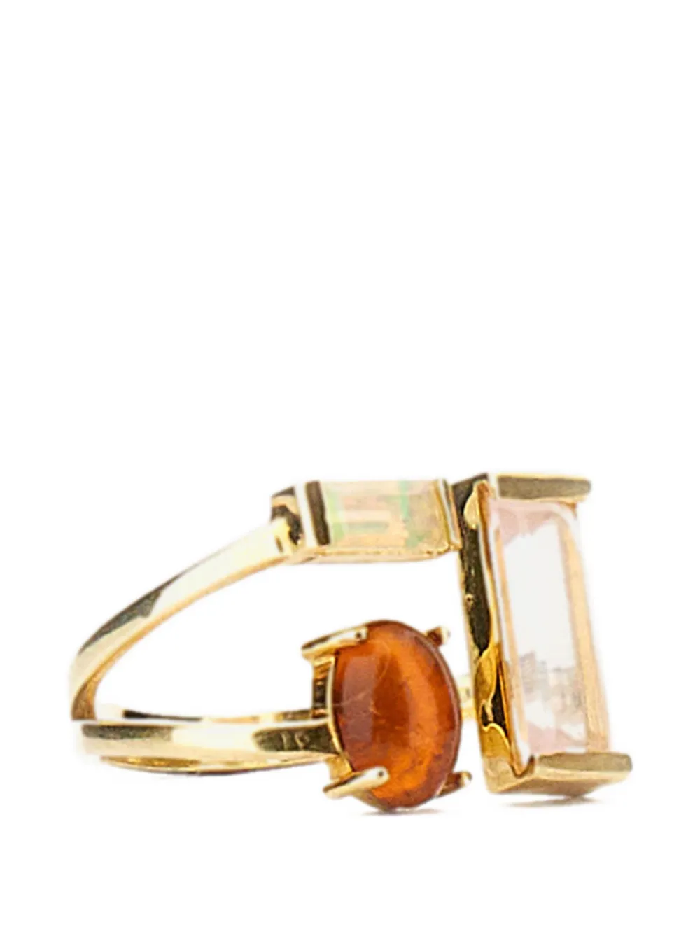 Aliita citrine rose-quartz ring - Gold