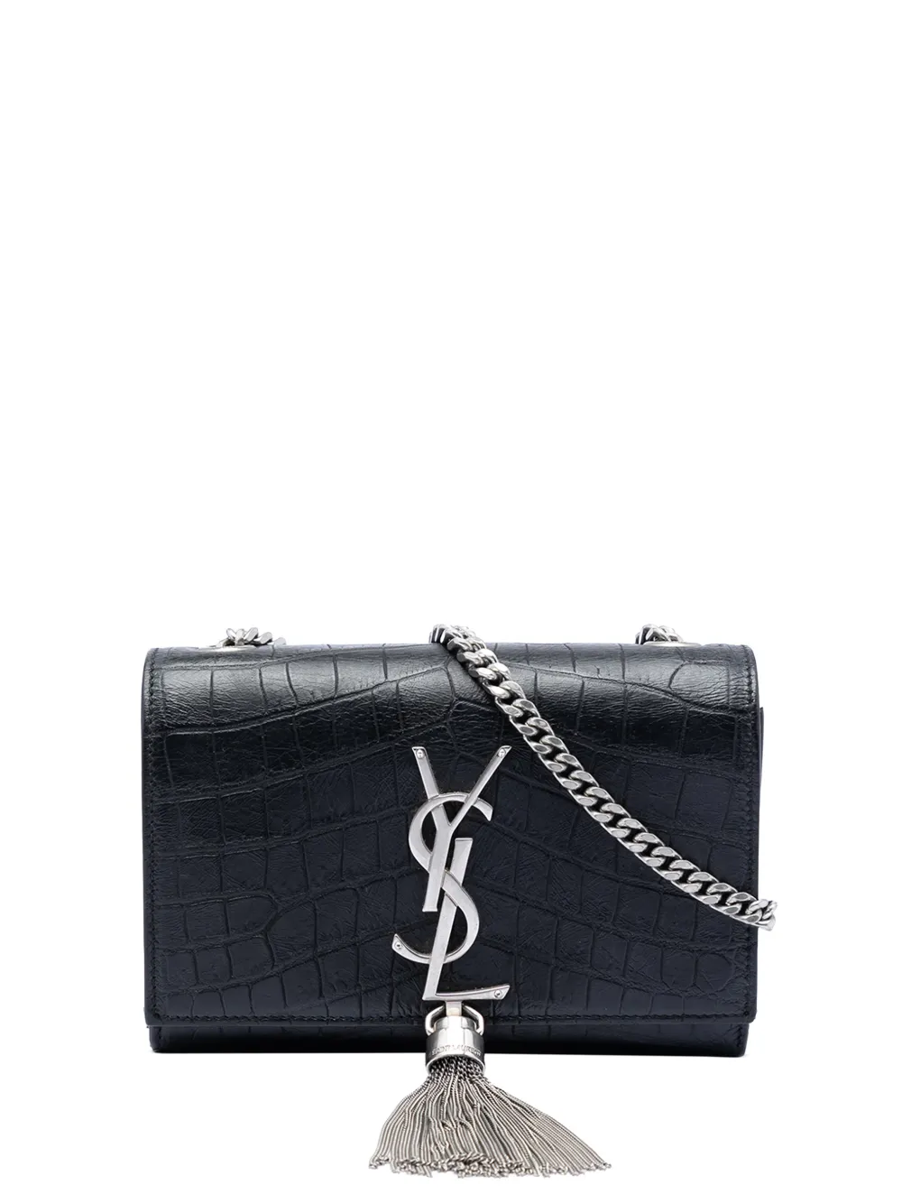 Saint Laurent Pre-Owned 2015 Small Embossed Kate Tassel crossbody bag - Black