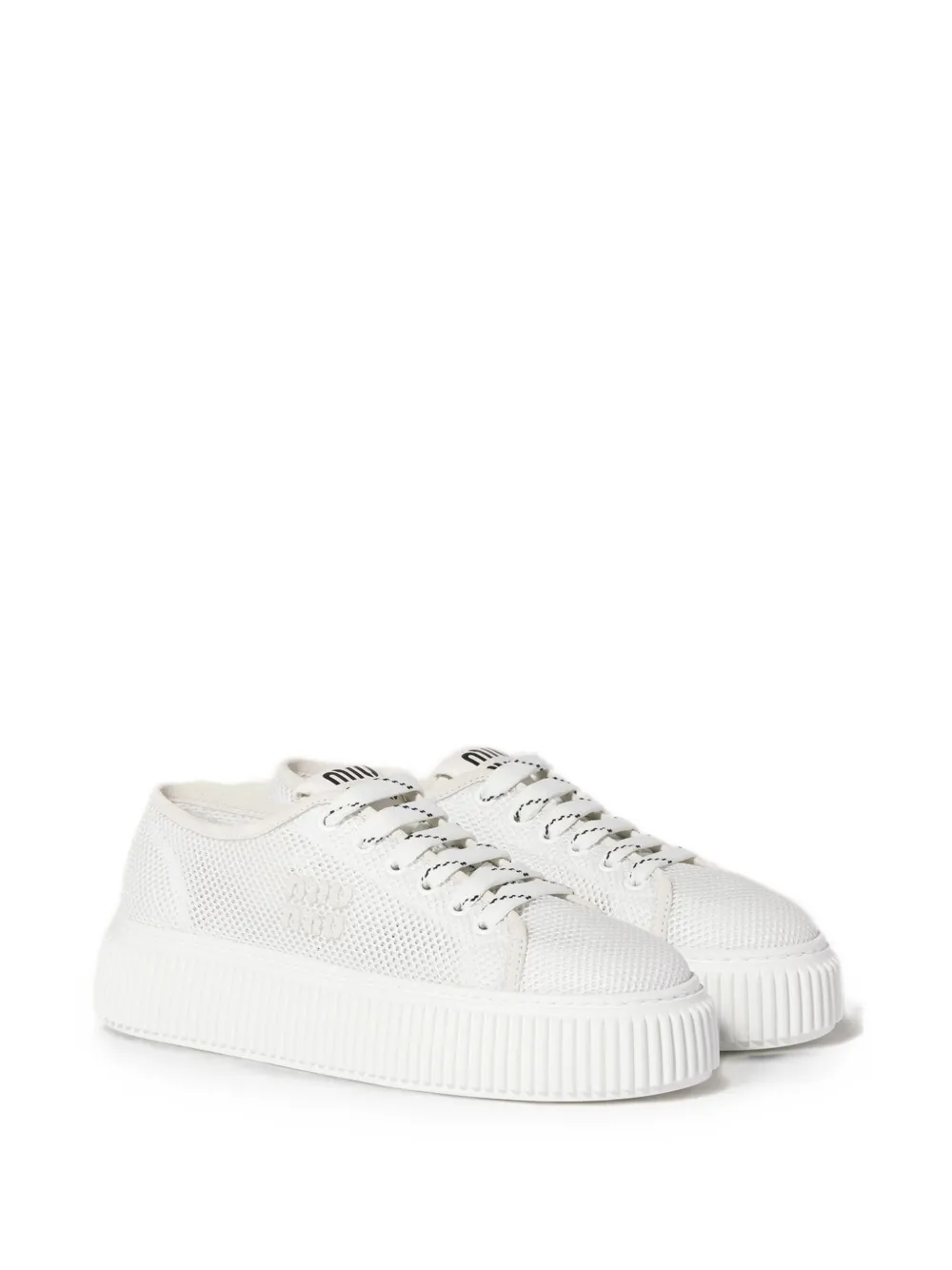 Miu Sneakers van mesh-stof Wit