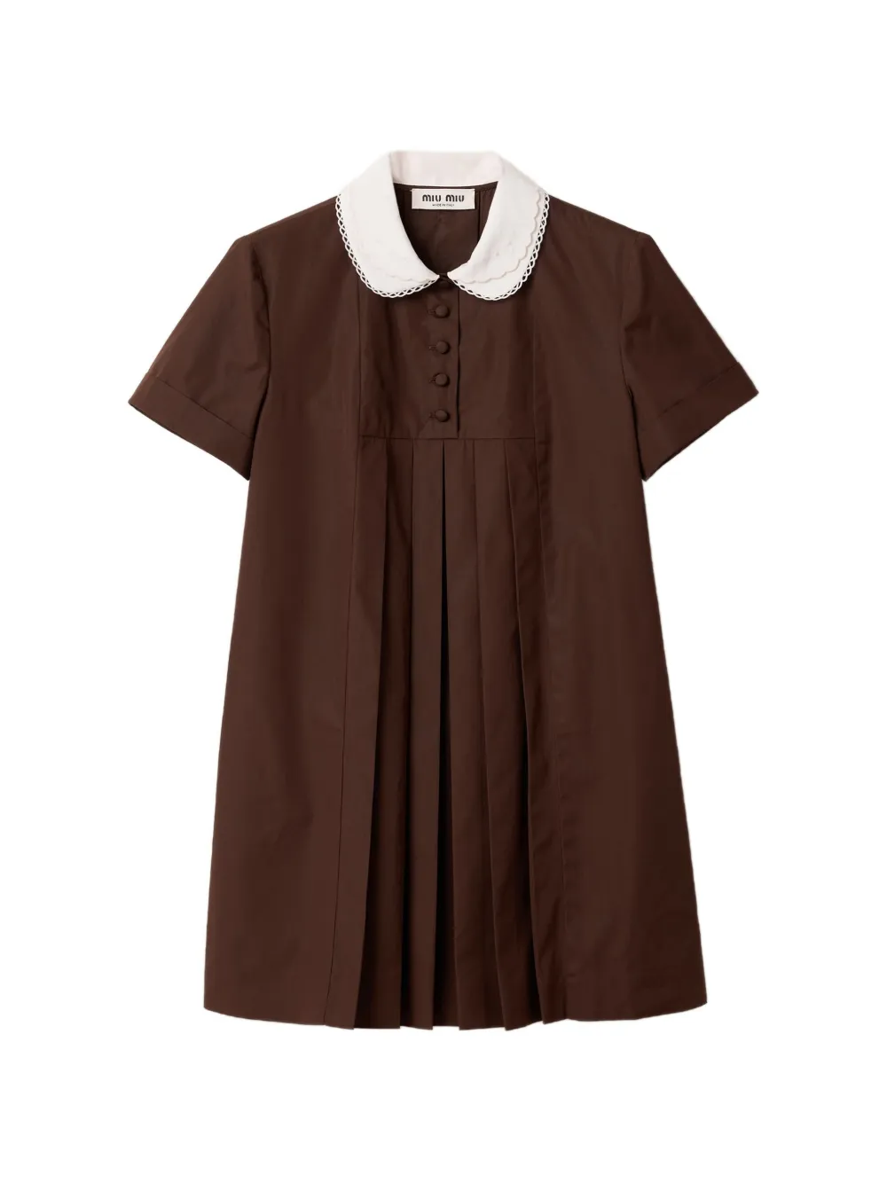 Miu Miu poplin dress - Marrone