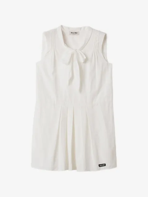 Miu Miu slubbed poplin dress