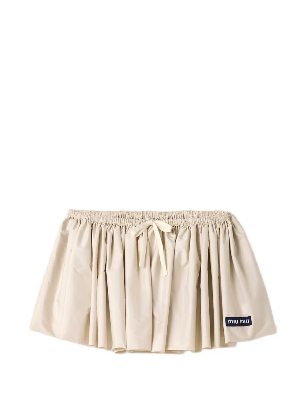 Miu Miu technical pongé miniskirt - Toni neutri