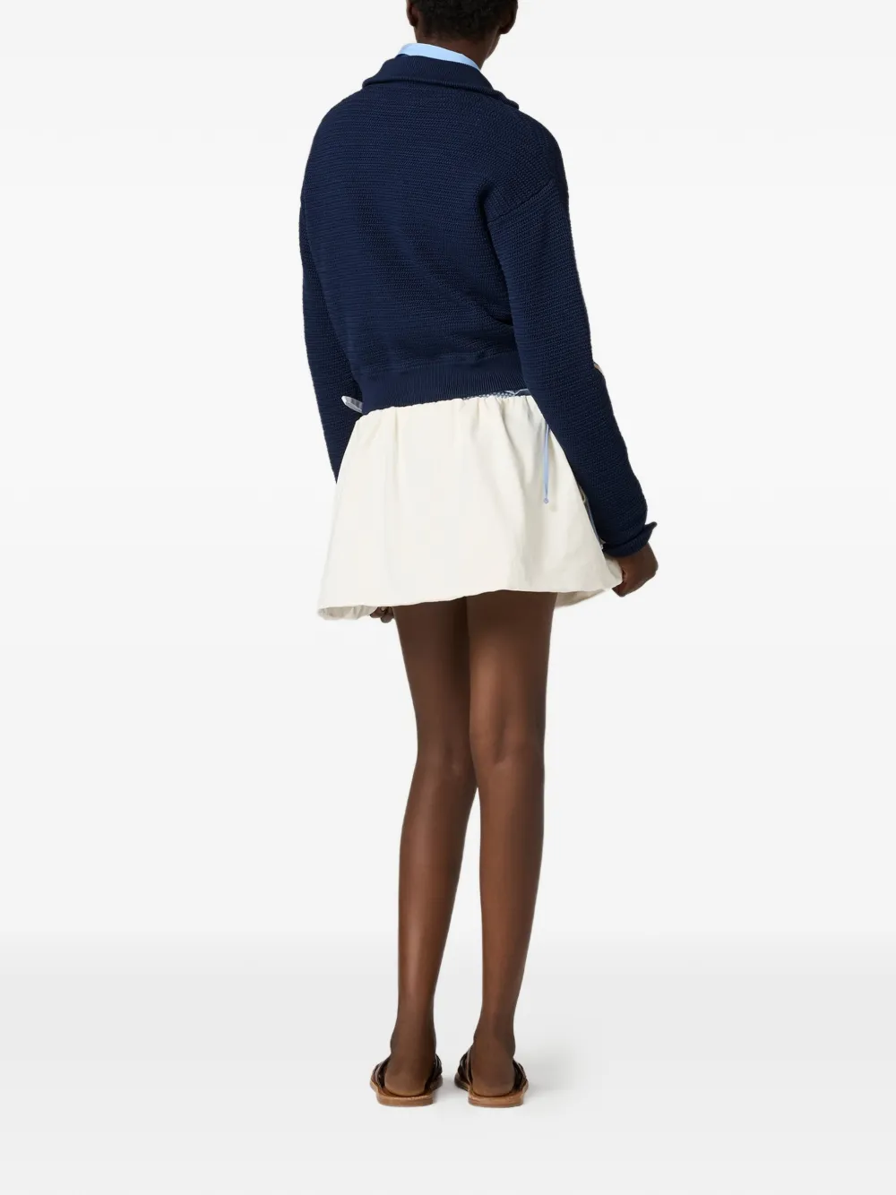 Miu Gehaakt katoenen vest Blauw