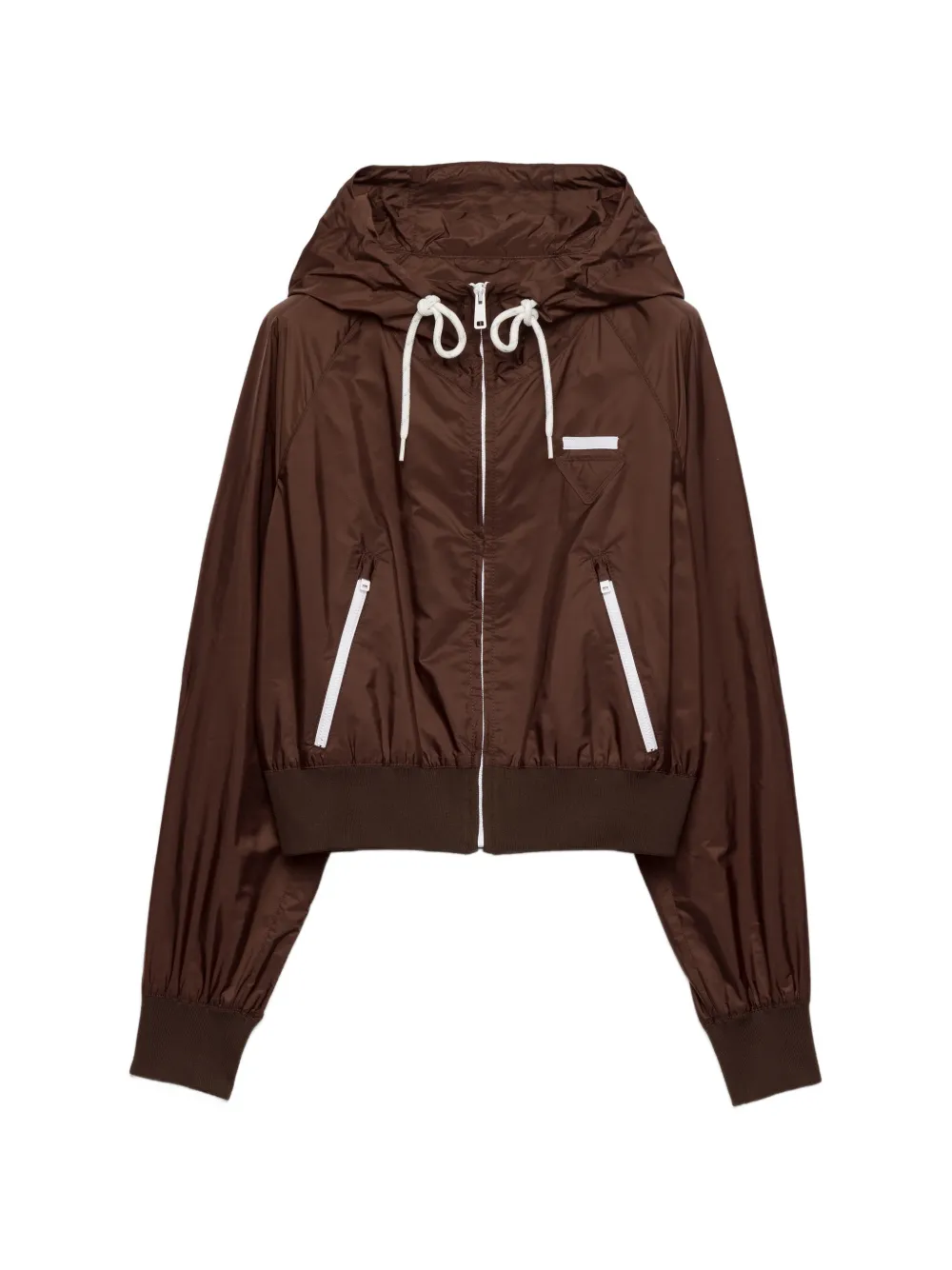 Prada lightweight re-nylon blouson jacket - Brown