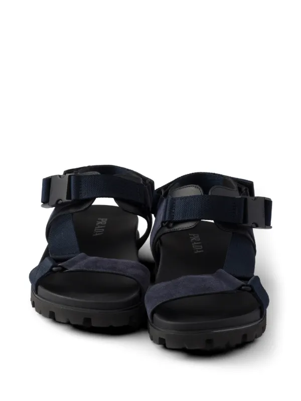 Prada スエード サンダル | ブルー | FARFETCH JP