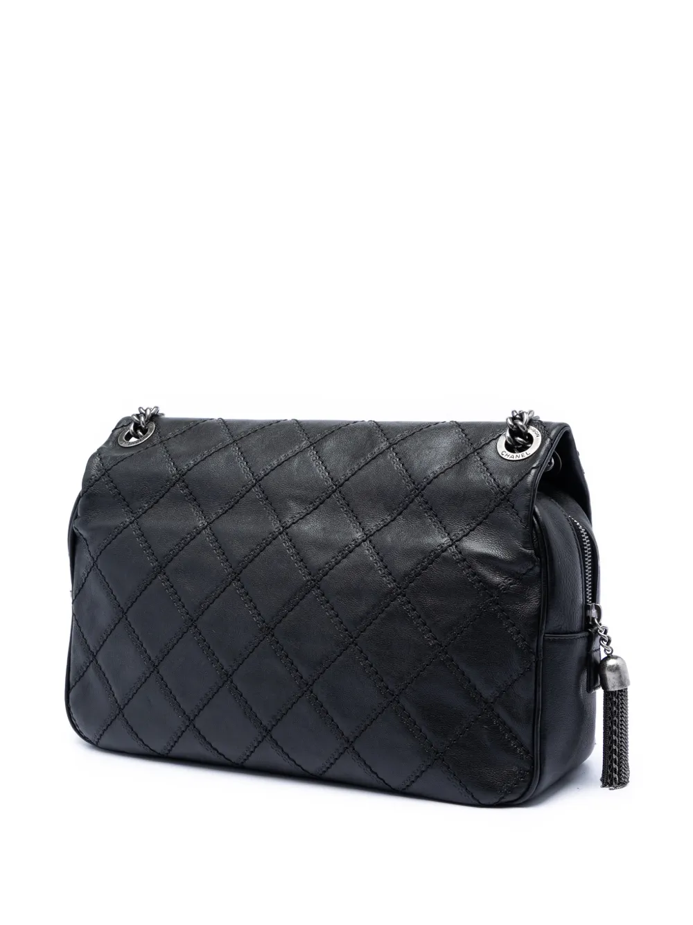  Chanel Pre-owned Bolso De Hombro Paris Edinburgh Coco Sporran Flap Oversize De Piel De Becerro Acolchado 2013-2014 - Negro 