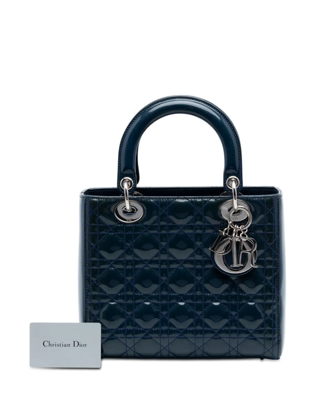 Christian Dior Pre-Owned 2015 Medium Patent Cannage Lady Dior