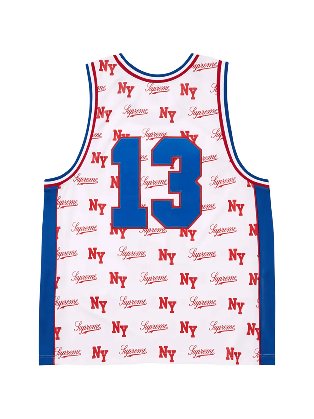 Supreme x Mitchell & Ness Monogram Basketball Jersey | White