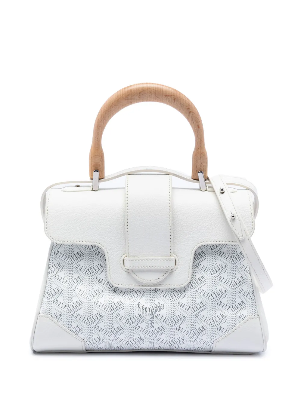 Goyard Pre-Owned 2020 Mini Goyardine Saigon Souple satchel - Bianco