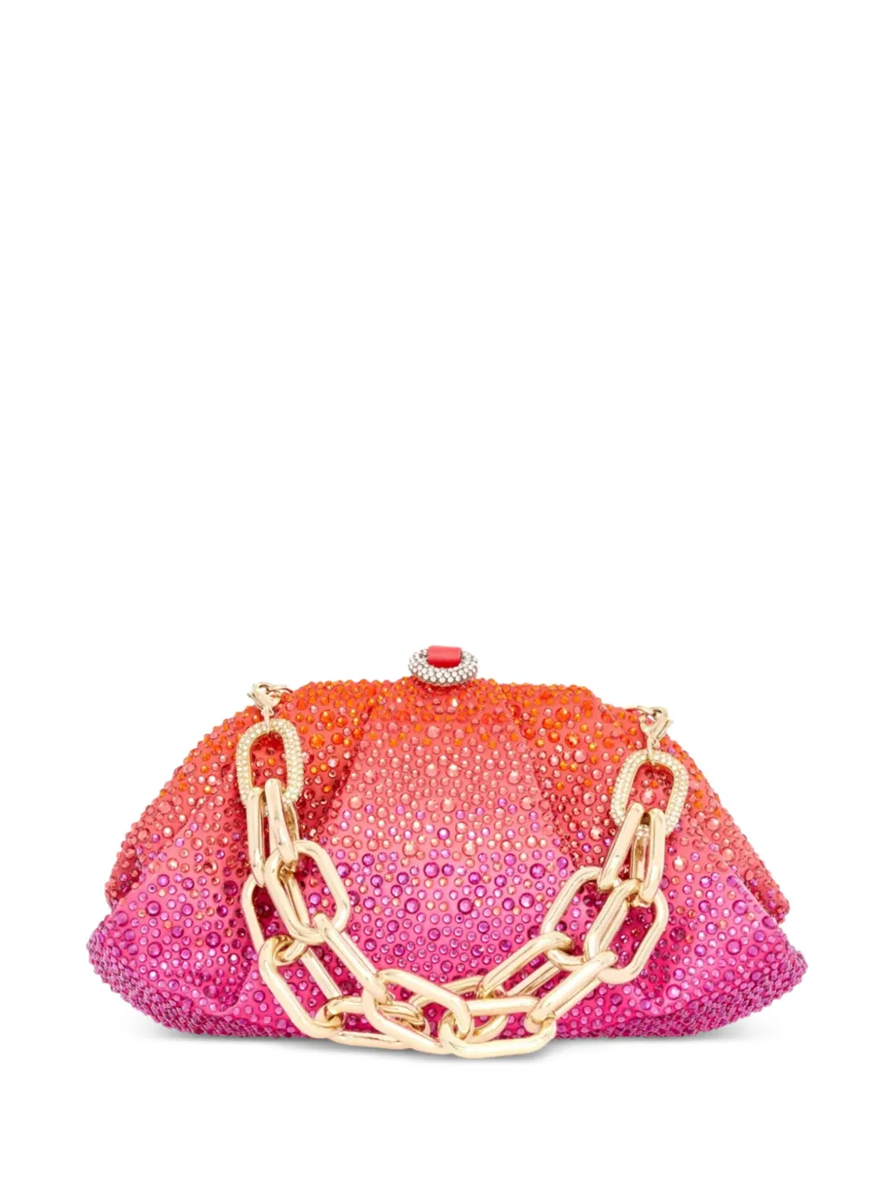 Judith Leiber Gemma crystal-embellished clutch bag - Rosa