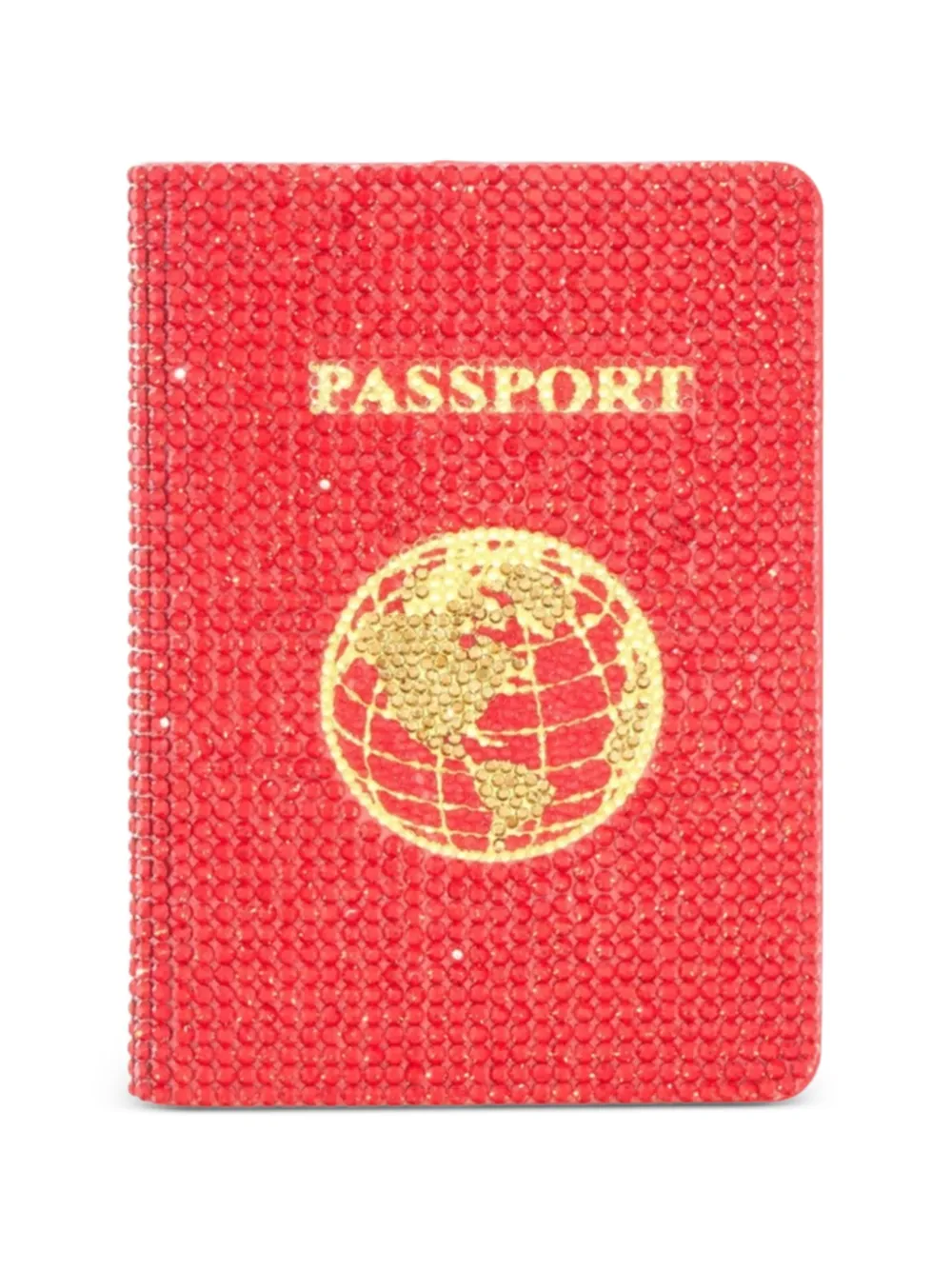 Judith Leiber Traveler Red crystal-embellished passport cover - Rosso