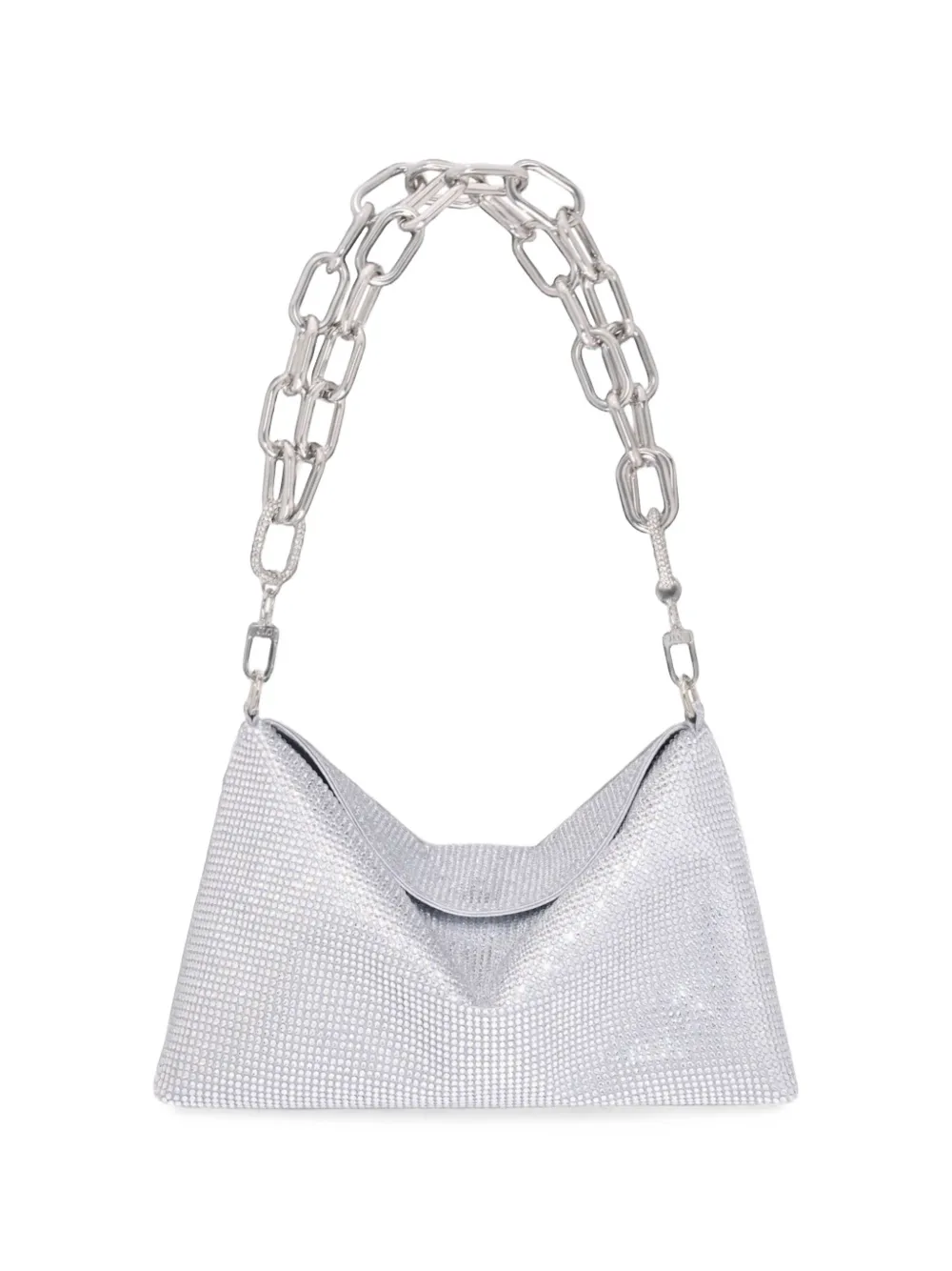 Judith Leiber Bowie Slouch crystal-embellished chain-link tote bag