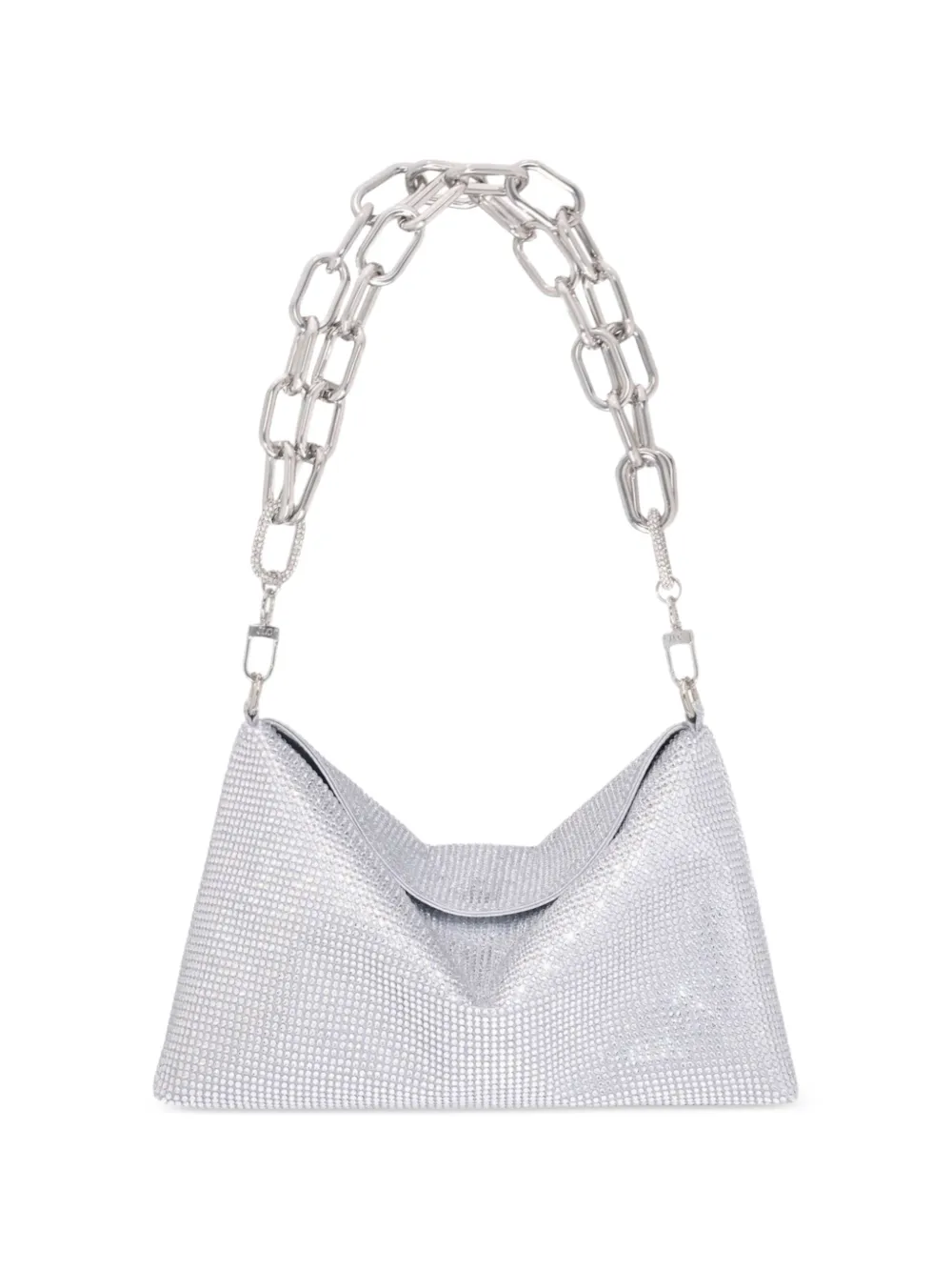 Judith Leiber sac à main Bowie Slouch à ornements en cristal - Argent