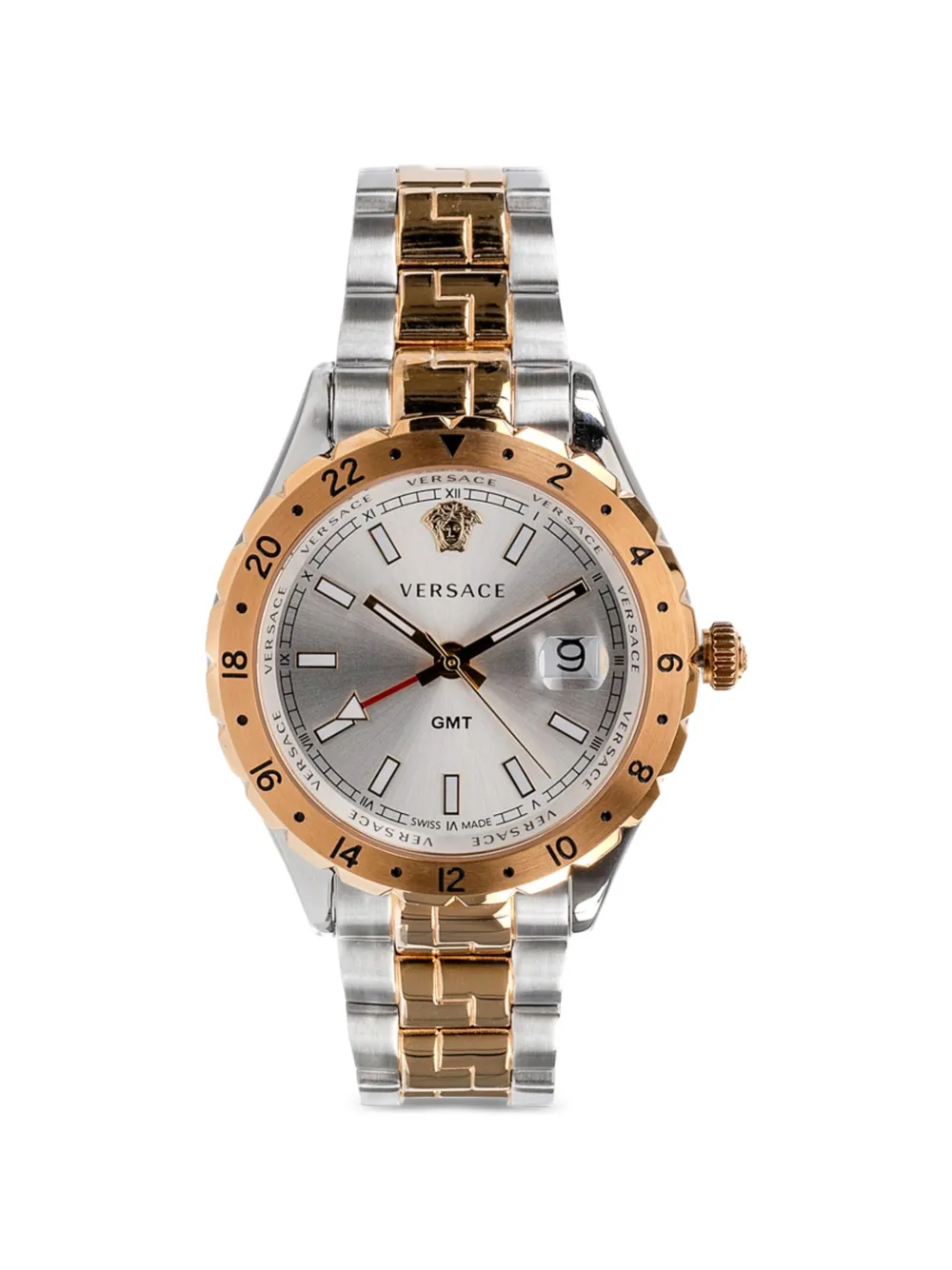 Versace GMT Greca 42mm watch - Argento