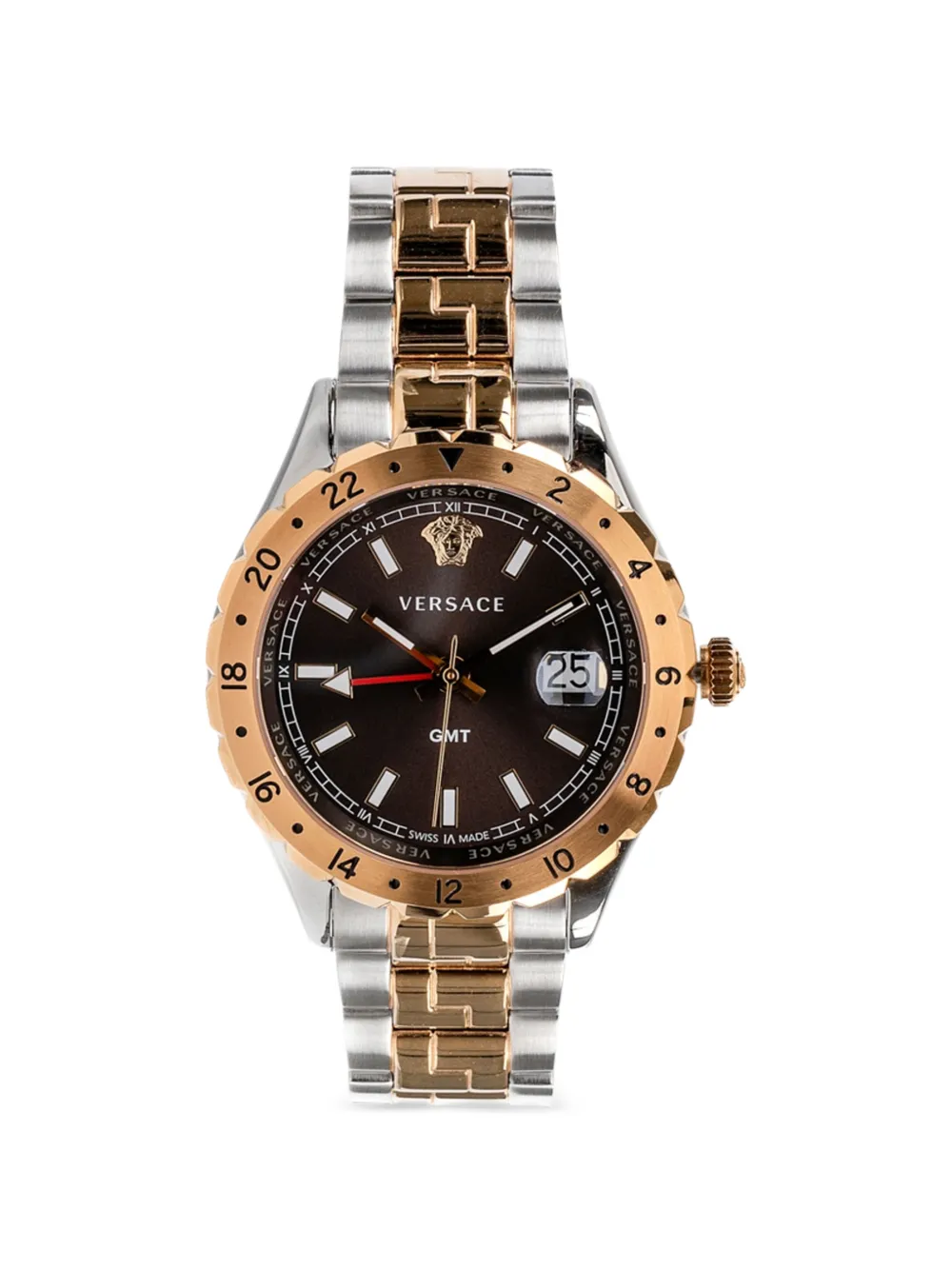 Versace GMT Greca 42mm watch - Marrone