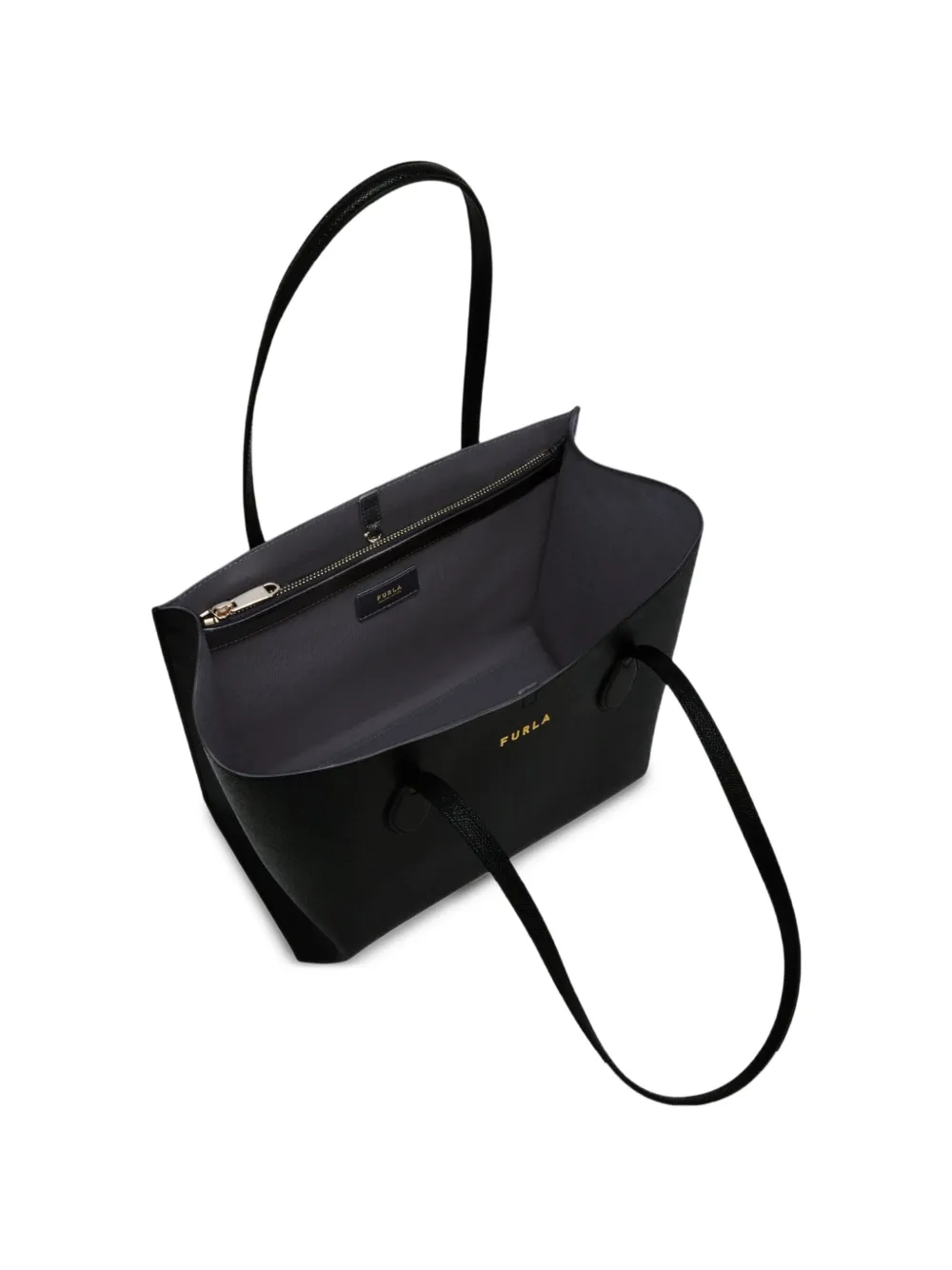 Furla Era shopper met logodetail Zwart
