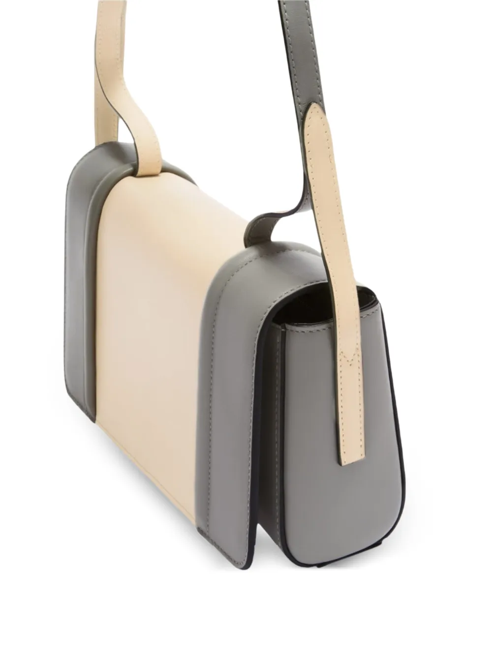 Furla Riva leren crossbodytas met colourblocking Beige