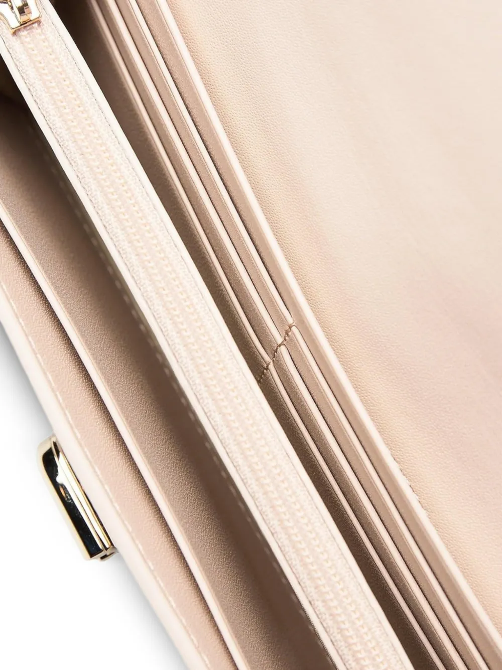 Furla XL 1927 Continental portemonnee met logoplakkaat Beige