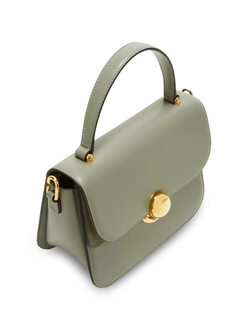 Furla Leren shopper met suède vlakken Groen