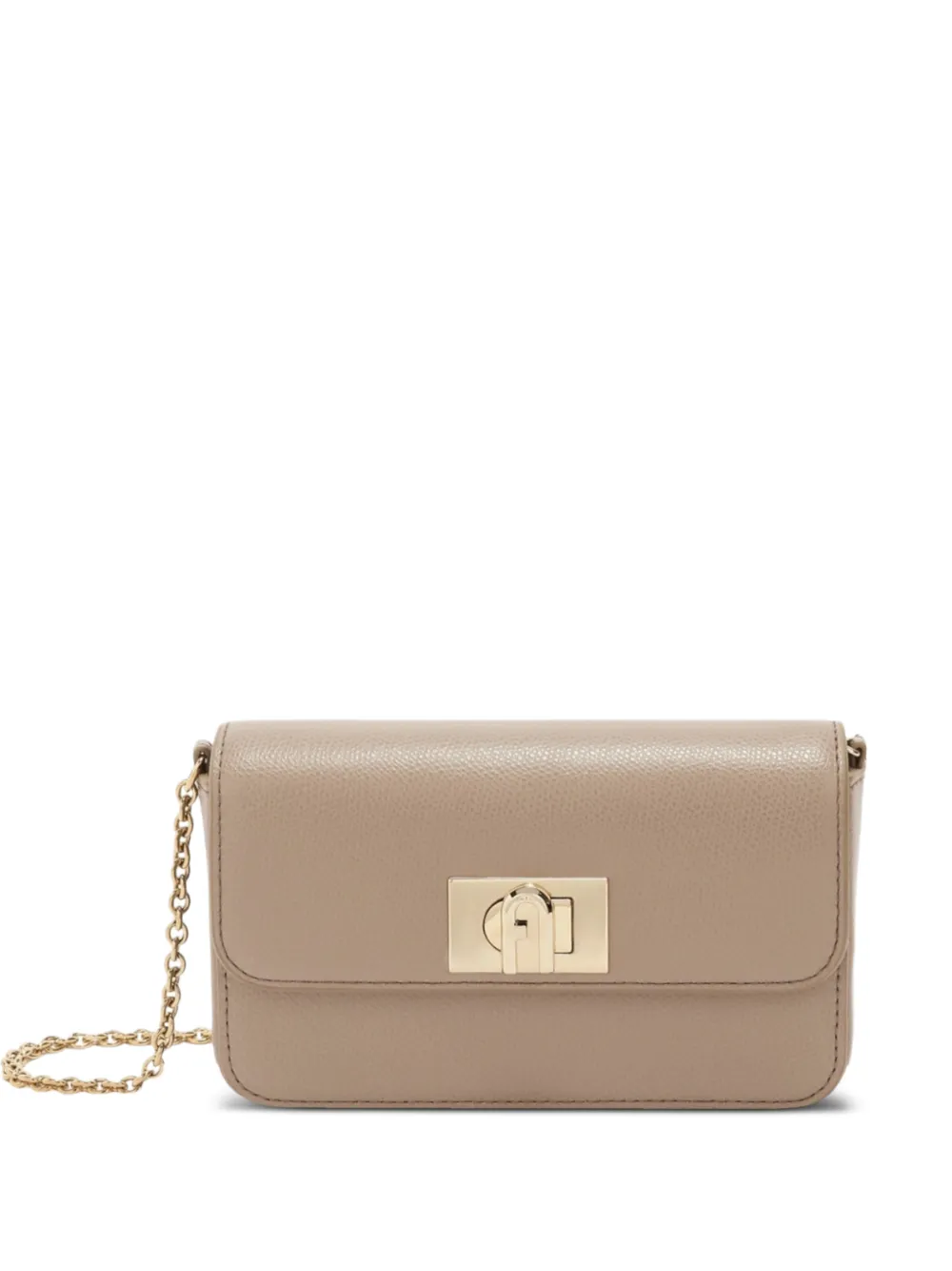 Furla Borsa a spalla con placca logo 1927 - Marrone