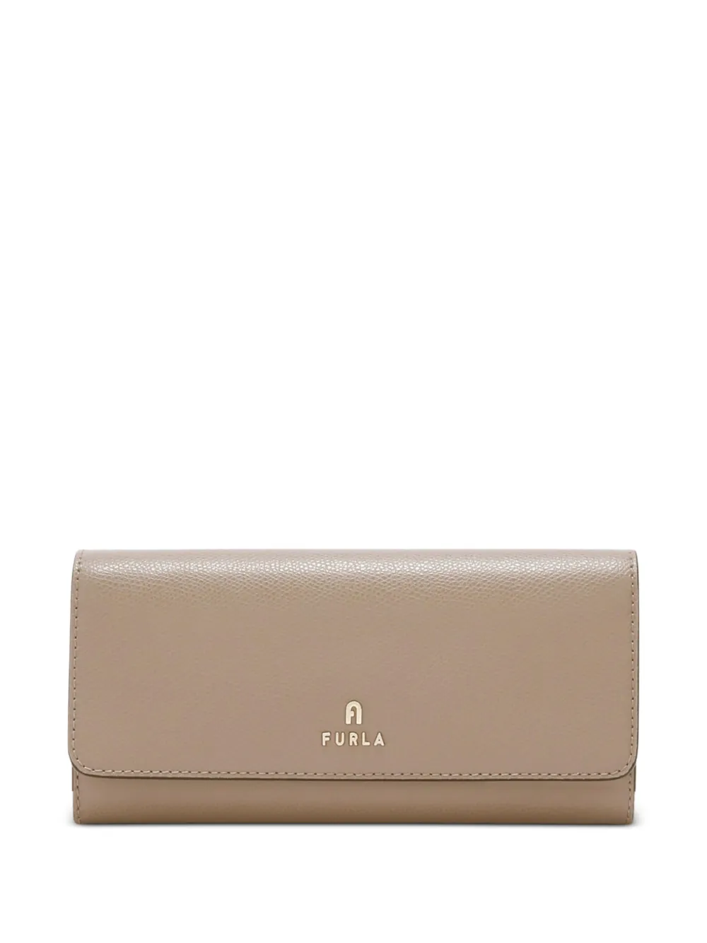 Furla Portemonnaie mit Logo-Schild - Braun