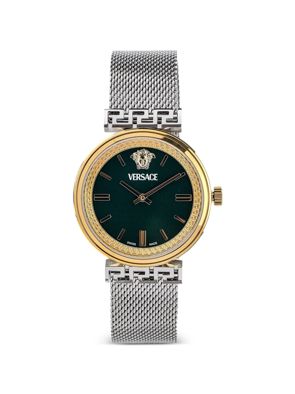 Versace Mythos 36mm Watch In Silver