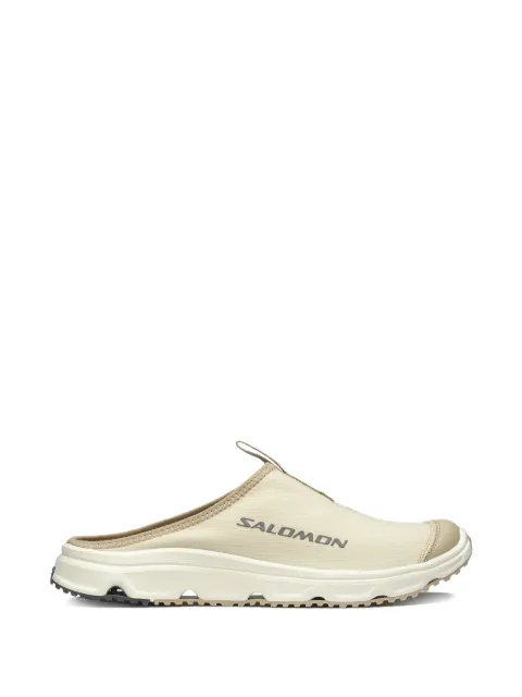 Salomon mesh-panelled logo-print slides