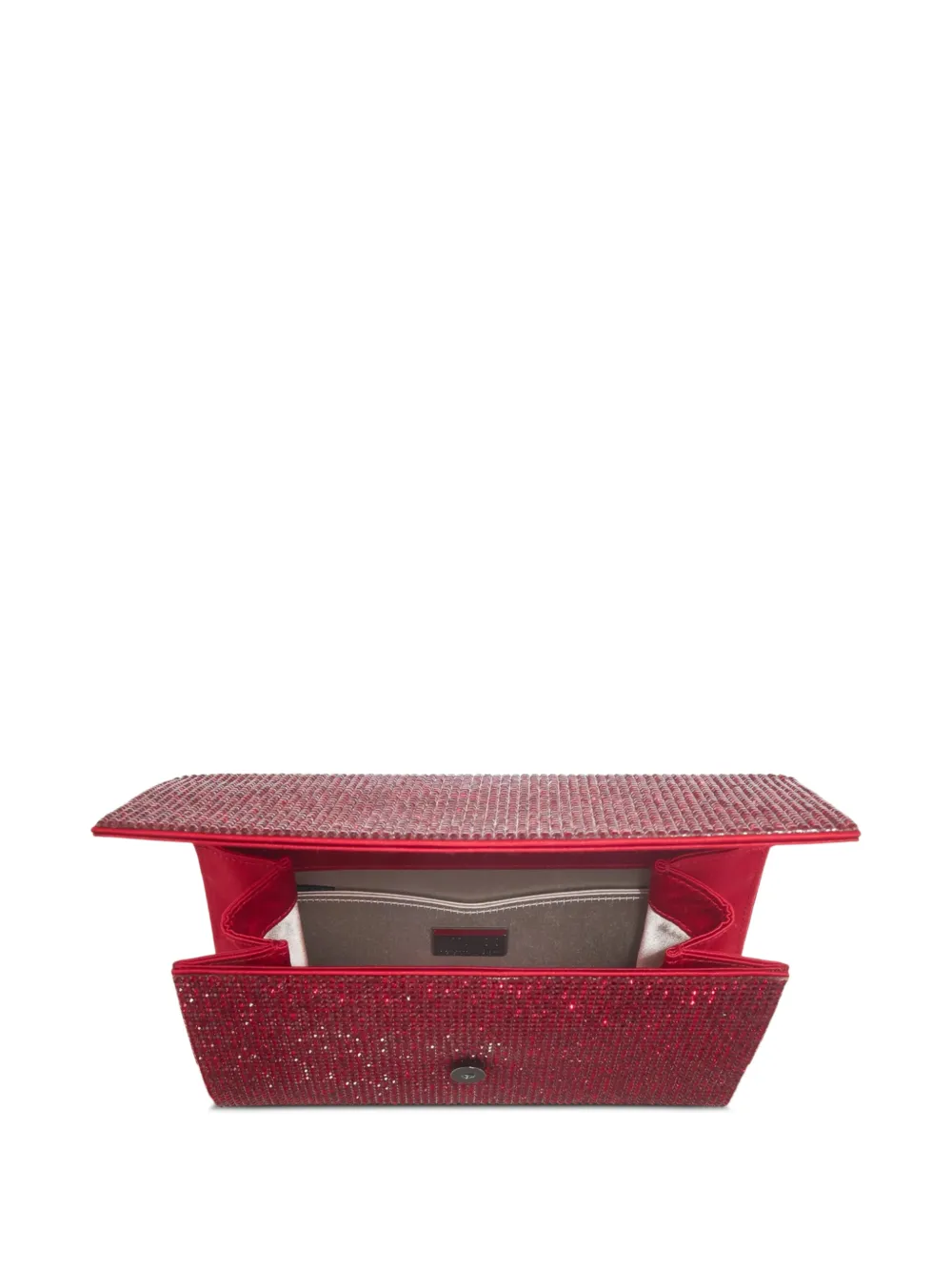 Judith Leiber Fizzoni clutch verfraaid met kristallen Rood