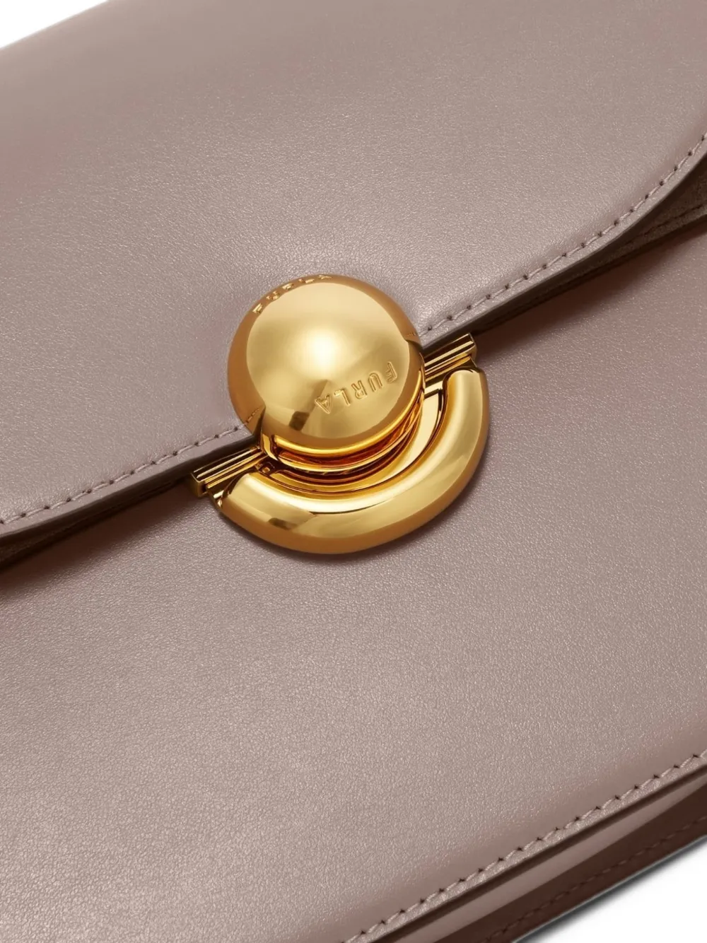 Furla Kleine Sfera leren shopper met suède vlakken Bruin