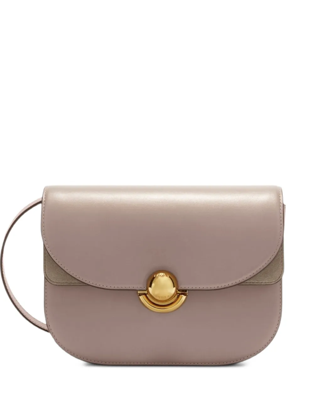 Furla Kleine Sfera leren shopper met suède vlakken Bruin
