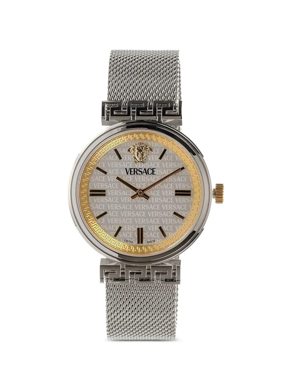 Versace Mythos 36mm Watch In Silver
