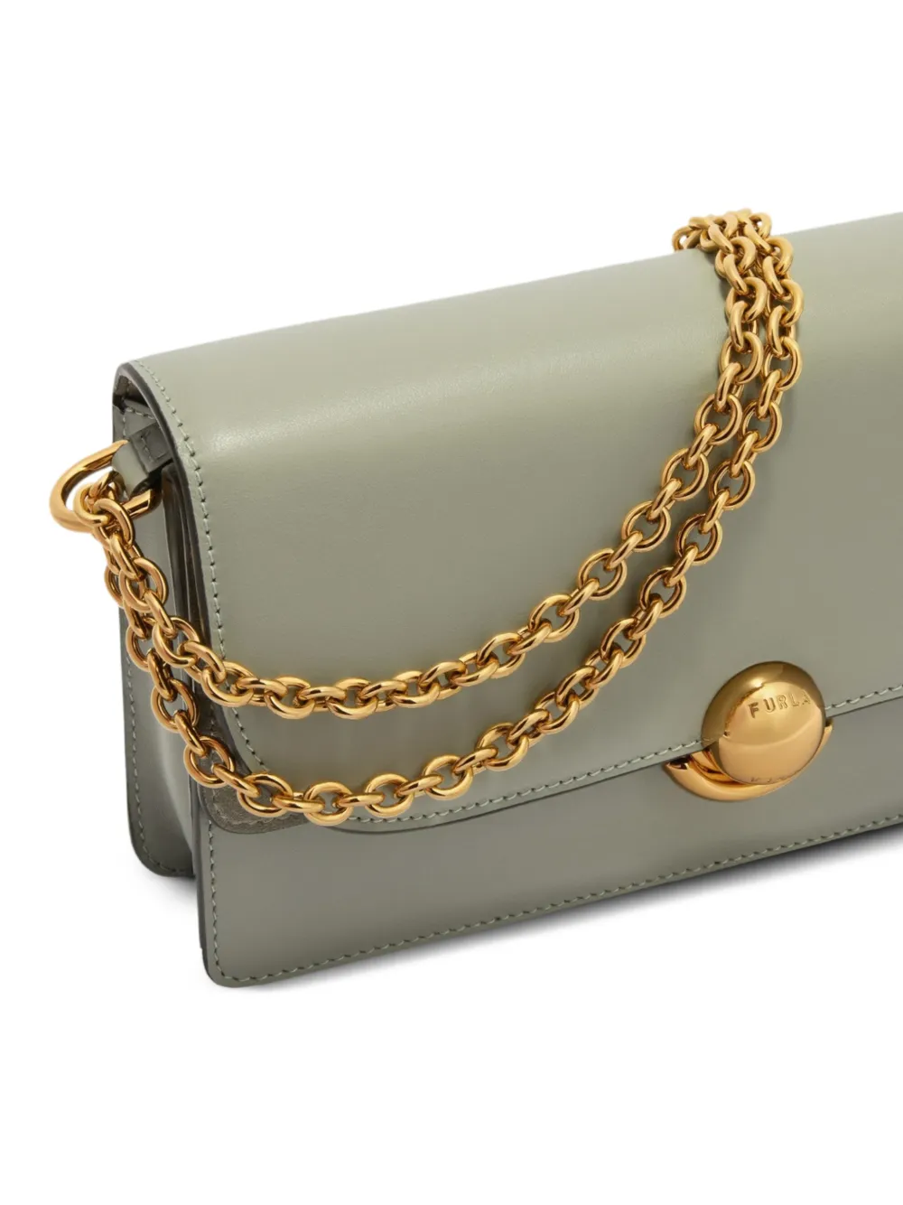 Furla Schoudertas met logoplakkaat Groen